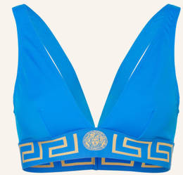Versace Triangel-Bikini-Top blau
