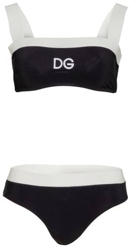 Dolce & Gabbana Bandeau-Bikini schwarz
