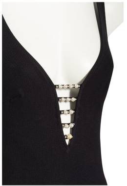 Maryan Mehlhorn Bügel-Badeanzug Pearl mit Schmuckperlenbesatz schwarz