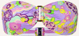 Vilebrequin Bandeau-Bikini-Top Rainbow Flowers Lune pink