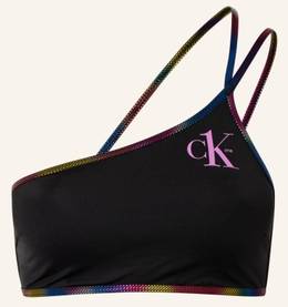 Calvin Klein One-Shoulder-Bikini-Top Pride schwarz