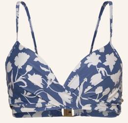 Beachlife Bügel-Bikini-Top Flower Fest blau