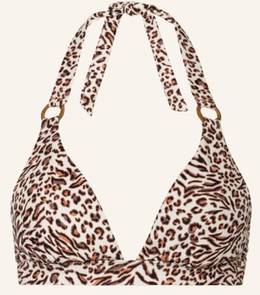 Cyell Neckholder-Bikini-Top Leopard Love weiss