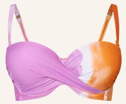 Beachlife Bandeau-Bikini-Top Tie Dye in Wickeloptik violett