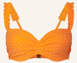 Beachlife Bandeau-Bikini-Top Velvet Dot orange