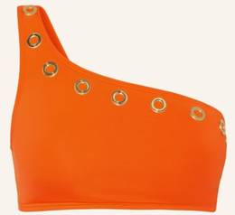 Michael Kors One-Shoulder-Bikini-Top Large Grommet orange