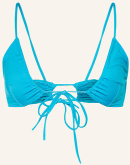 Jacquemus Triangel-Bikini-Top Le Haut Tropea blau