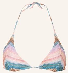 Watercult Triangel-Bikini-Top Pastel Sunset mit Glitzergarn rosa