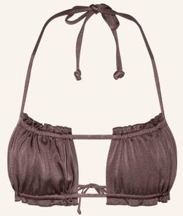 Espadrij L'originale Bandeau-Bikini-Top Chloe braun