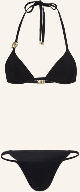 Dolce & Gabbana Triangel-Bikini schwarz
