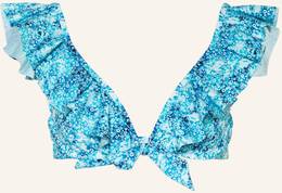Vilebrequin Bügel-Bikini-Top Flower Tie & Die Lizzy blau