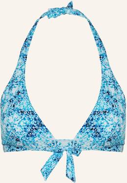 Vilebrequin Neckholder-Bikini-Top Flowers Tie & Die Fleche blau