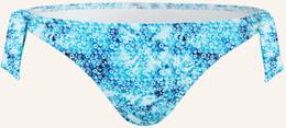 Vilebrequin Triangel-Bikini-Hose Flowers Tie & Dye blau