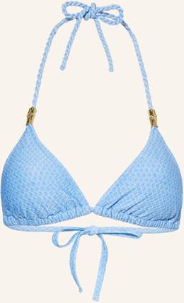 Heidi Klein Triangel-Bikini-Top indian Ocean blau