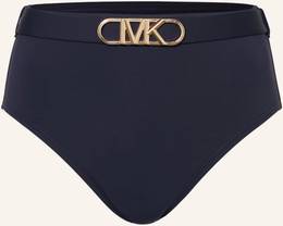 Michael Kors High-Waist-Bikini-Hose Solids blau