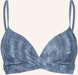 Beachlife Bralette-Bikini-Top Denim blau