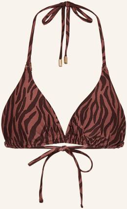Beachlife Triangel-Bikini-Top Zebra rot