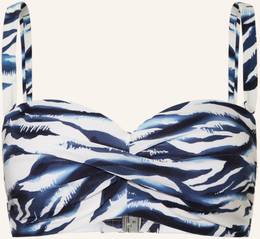 Cyell Bügel-Bikini-Top Wavy Water schwarz