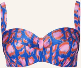 Cyell Bandeau-Bikini-Top Sneaky Leopard blau