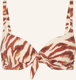 Cyell Bügel-Bikini-Top True Zebra braun