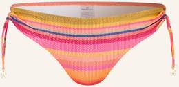 Watercult Triangel-Bikini-Hose Dopamine Stripe mit Glanzgarn pink