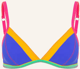 Banana Moon Triangel-Bikini-Top Teknicolor Taeko blau