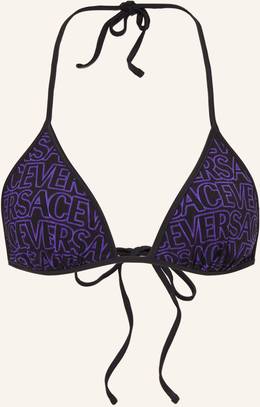 Versace Triangel-Bikini-Top Zum Wenden violett
