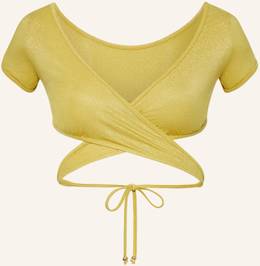 Palm angels Bralette-Bikini-Top mit Glitzergarn gold
