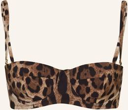 Dolce & Gabbana Bandeau-Bikini-Top braun
