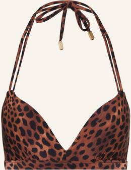 Beachlife Bügel-Bikini-Top Leopard Lover braun
