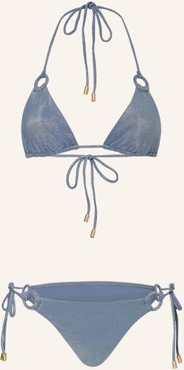 Zimmermann Triangel-Bikini August mit Glitzergarn blau