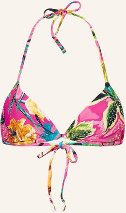 Pq Triangel-Bikini-Top Bahama Beach mit Schmuckperlen pink
