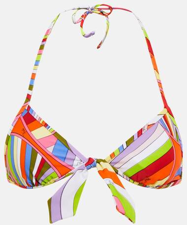 Pucci Bedrucktes Bikini-Oberteil